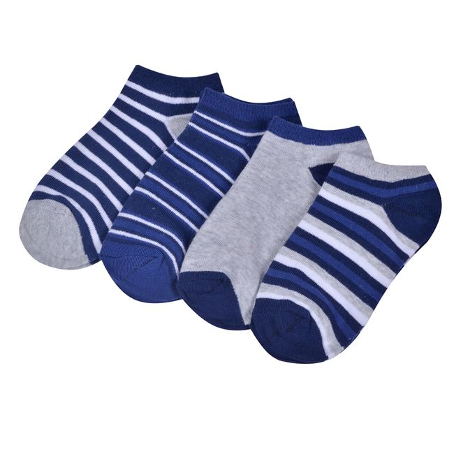 Κάλτσες Σοσόνια για Αγόρι Γκρι Μπλε Ριγέ - 4 ζευγ.