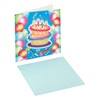 Κάρτα Γενεθλίων Τούρτα Μπαλόνια & Φάκελος 15x15
