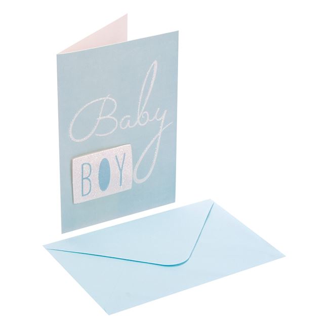 Κάρτα 3D Baby Boy & Φάκελος 13x19