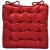 Μαξιλάρι Καρέκλας Κόκκινο Velvet Καπιτονέ Λευκό Shepra 38x38 cm