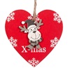 Χριστουγεννιάτικο Στολίδι Δέντρου Ξύλινη Καρδιά Τάρανδος 17 cm