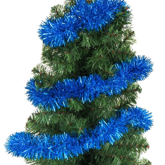 Χριστουγεννιάτικη Τρέσα Μπλε Tinsel 3 m x 8 cm