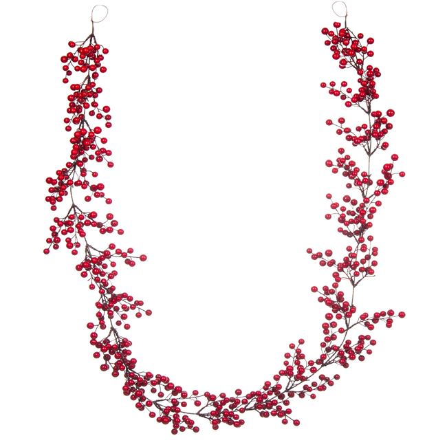 Χριστουγεννιάτικη Διακοσμητική Γιρλάντα Κόκκινα Berries 1.85 m x 8 cm