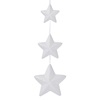 Χριστουγεννιάτικο Διακοσμητικό 3 Αστέρια Foam Λευκό Ιριδίζον Glitter 63 εκ.