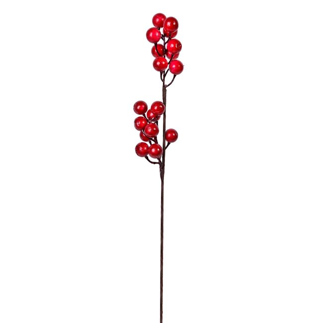 Χριστουγεννιάτικο Διακοσμητικό Κλαδί Berries Κόκκινα 54 cm