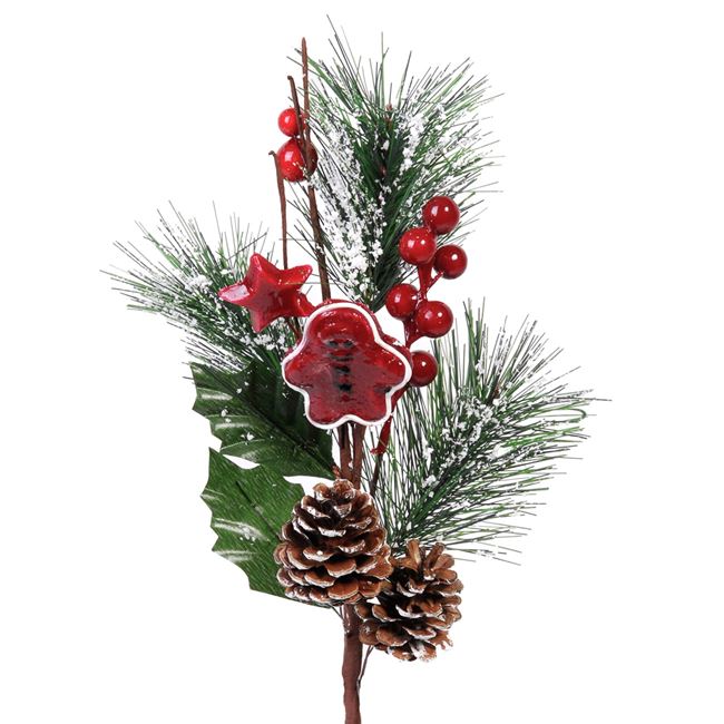 Χριστουγεννιάτικο Κλαδί Έλατο Μαγγουρίτσα 40 cm