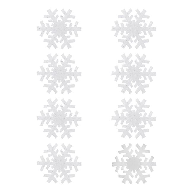 Χριστουγεννιάτικα Αυτοκόλλητα Διακοσμητικά Τσόχινα Νιφάδα 3 cm - 8 τμχ.