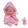 Κούκλα Μωρό με Ροζ Γουνάκι 11 cm
