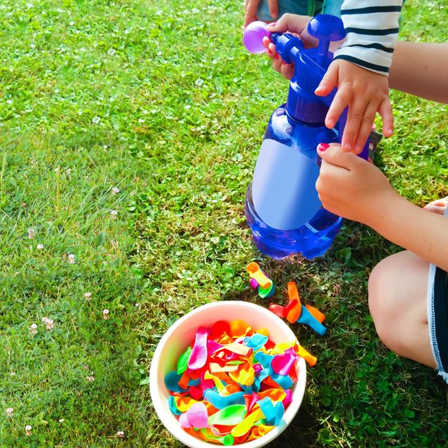 Nερόμπομπες Παιδικές Χρωματιστές με Μπουκάλι & Αντλία - 500 τμχ. 