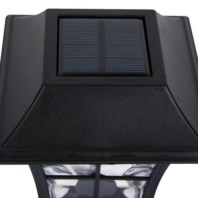 Ηλιακό Φανάρι Βιτρό Μαύρο 32 cm