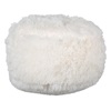Πουφ Mini Χειμερινής Διακόσμησης Γούνινο  Λευκό 30x15 cm