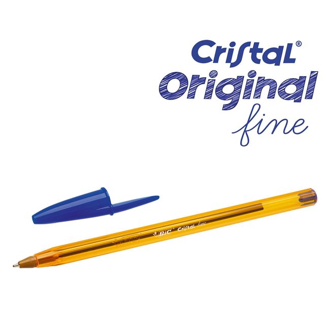 Στυλό Μπλε BIC Ballpen Cristal Fine - 4 τμχ.