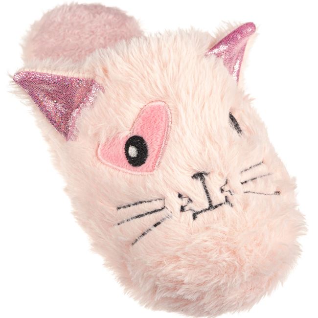 Παντόφλες για Κορίτσι Χειμερινές Ροζ Γάτα Glitter Αυτιά