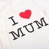 Βρεφικό Εσώρουχο Φορμάκι Βαμβακερό για Αγόρι Λευκό I Love Mum 