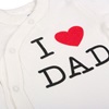 Βρεφικό Εσώρουχο Φορμάκι για Αγόρι Βαμβακερό Λευκό "I Love Mum & Dad"