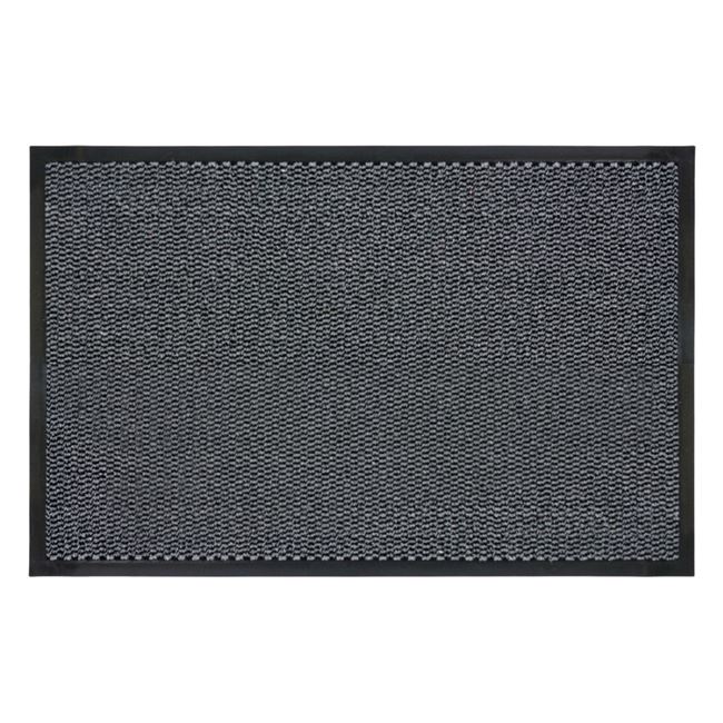 Πατάκι - Χαλάκι Εξώπορτας Γκρι Μαύρο Ρίγες 80x50 cm