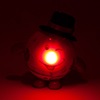 Χριστουγεννιάτικη Μπάλα Χιονάνθρωπος Μαύρο Καπέλο LED 10 cm