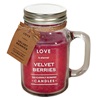 Κερί Aρωματικό Κόκκινο σε Βάζο με Καπάκι και Χερούλι Velvet Berries "Love is Eternal" 8x14.5 cm