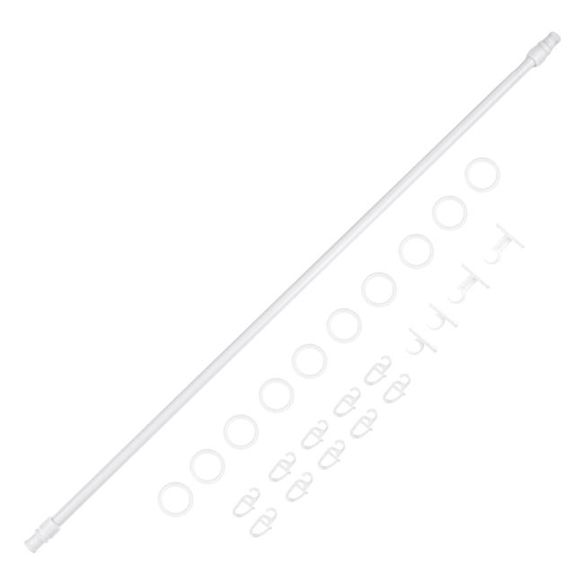 Κουρτινόξυλο Βέργα Λευκό Μεταλλικό 60-110 cm