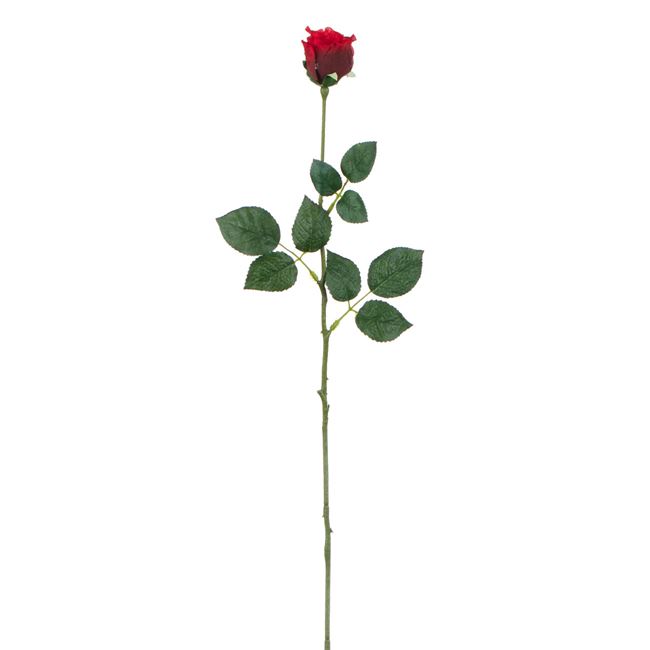 Λουλούδι Διακοσμητικό Τριαντάφυλλο Μπουμπούκι Κόκκινο 60 cm