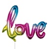 Μπαλόνι Πάρτι Βαλεντίνου Ροζ Rainbow LOVE 64x72 cm