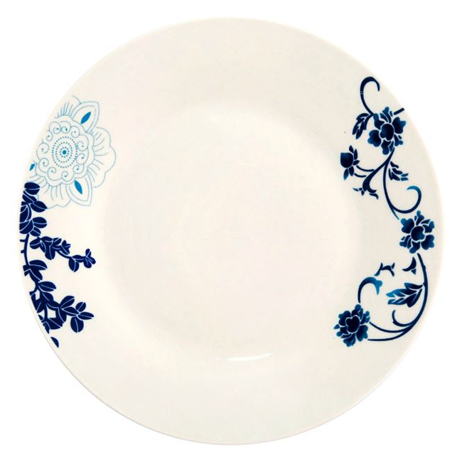 Πιάτο Φρούτου Πορσελάνη Μπλε Λουλούδι 19 cm