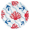 Πιάτο Ρηχό Πορσελάνη Κοράλλια Άγκυρες 19 cm