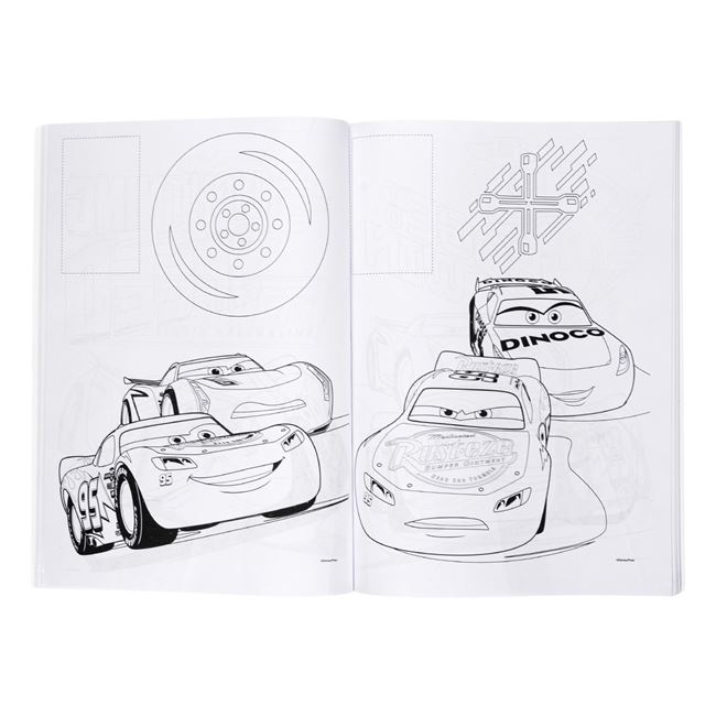 Βιβλίο Ζωγραφικής & 6 Φ Αυτοκόλλητα Cars Α4 - 30 Φ