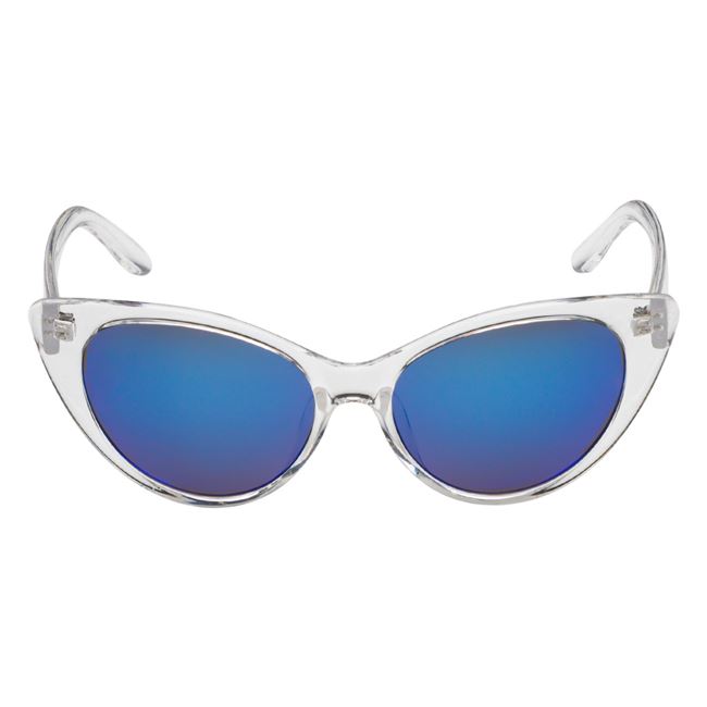 Γυαλιά Ηλίου Γυναικεία Διάφανος Σκελετός Πεταλούδα Φακός Μπλε Καθρέφτης
