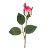 Λουλούδι Διακοσμητικό Τριαντάφυλλο Μπουμπούκι Ροζ Λευκό 25 cm