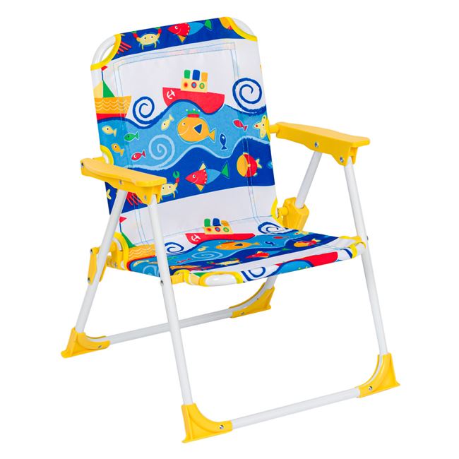 Καρέκλα Παιδική Μεταλλική Σιέλ Καραβάκια 37x35x46 cm