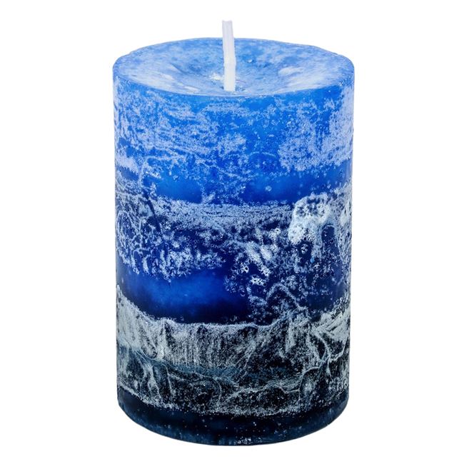 Κερί Κολώνα Aρωματικό Μπλε Ocean 5x7.5cm