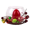 Πασχαλινό Διακοσμητικό Κερί Κόκκινο Αυγό σε Γυάλινη Θήκη 220 gr