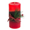 Κερί Κολώνα Χριστουγεννιάτικο Κόκκινο Πράσινο Πεύκο 490 g