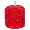 Κερί Κολώνα Αρωματικό Κόκκινο 3D Ανάγλυφα Τριαντάφυλλα 4.5x4.5cm