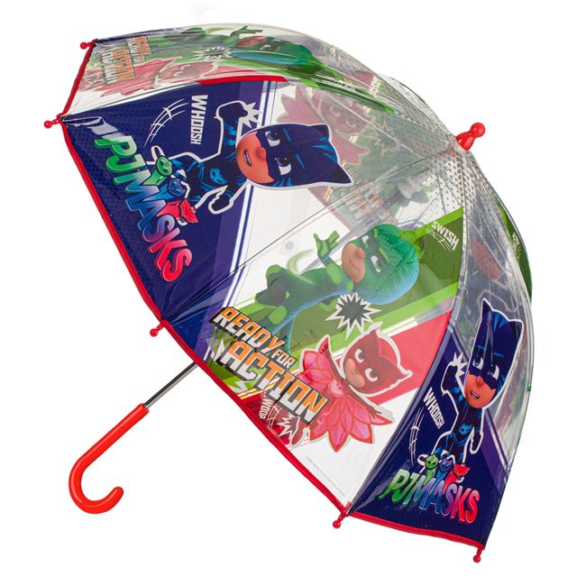 Ομπρέλα Μπαστούνι Παιδική Διάφανη Σχέδιο PJ MASKS 63 cm