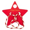 Σκουλαρίκια Χριστουγεννιάτικα Κορδέλα Καρδιές 5 cm