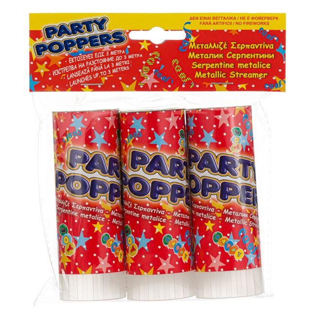 Πάρτι Popper 11 cm - 3 τμχ.