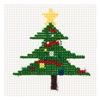 Χριστουγεννιάτικο Σετ Χειροτεχνίας Κέντημα Δέντρο 14x14 cm