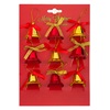 Χριστουγεννιάτικα Στολίδια Δέντρου Καμπανούλες Χρυσές Κόκκινες 4 cm - 12 τμχ.