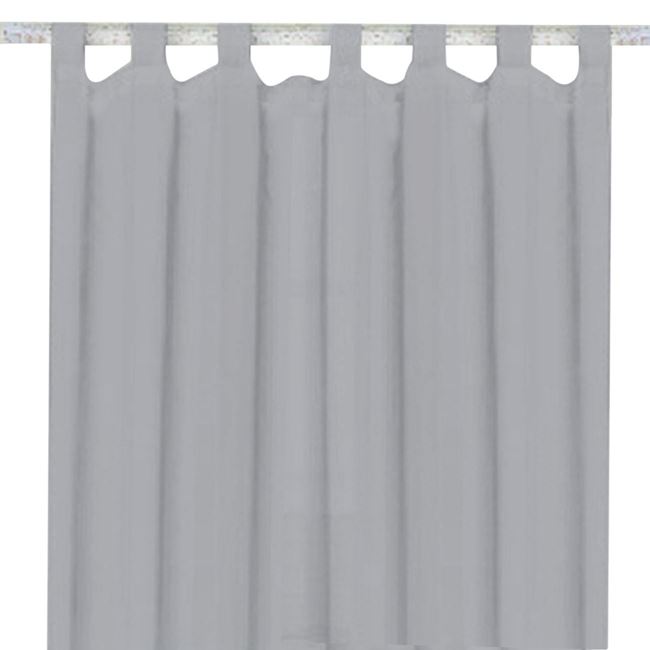 Κουρτίνα Παραθύρου Διακοσμητική με Τρέσα Γάζα Γκρι 140x140 cm