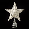 Χριστουγεννιάτικη Κορυφή Δέντρου 3D Λευκό Ιριδίζον Αστέρι Διάτρητο 24 cm