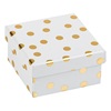 Κουτί Συσκευασίας Λευκό Χρυσά Foil Πουά με Καπάκι 0.325 lt
