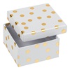 Κουτί Συσκευασίας Λευκό Χρυσά Foil Πουά με Καπάκι 0.325 lt