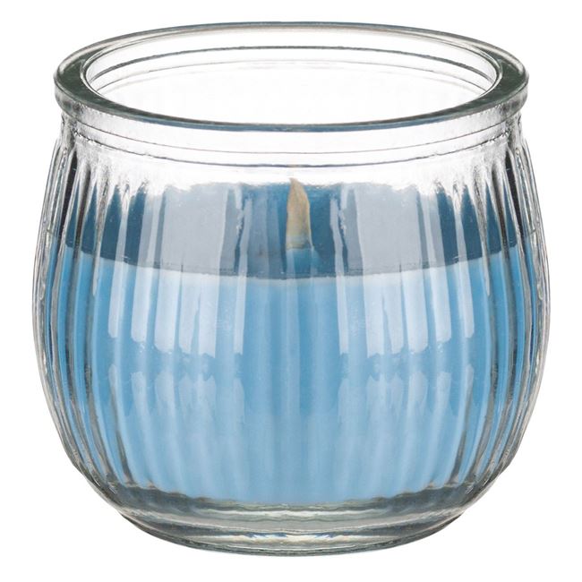 Κερί Aρωματικό Mπλε σε Στρογγυλό Ποτήρι Cotton Fresh 7x6.5 cm