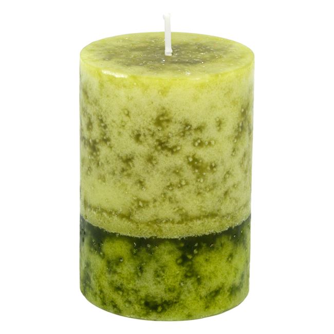 Κερί Κολώνα Aρωματικό Πράσινο Λαχανί Ανανάς 6.8x10 cm