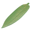 Πιατέλα Ποτ Πουρί Ξύλινο Τροπικό Φύλλο Πράσινο Brushed 45x18 cm