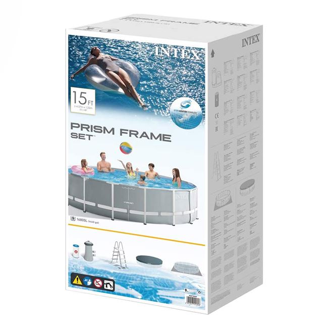 Πισίνα με Μεταλλικό Σκελετό Prism 4.57x1.22 m με Φίλτρο - Intex