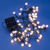 60 Λαμπάκια Ηλιακά LED Λευκές Μπάλες με Αισθητήρα Φωτός & 2 Λειτουργίες 6.5 m - Θερμό Λευκό