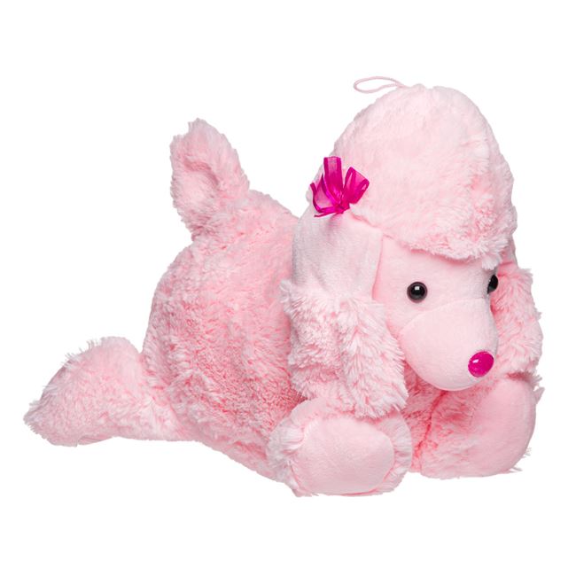 Λούτρινο Σκυλάκι Caniche Ροζ Ξαπλωτό 38 cm